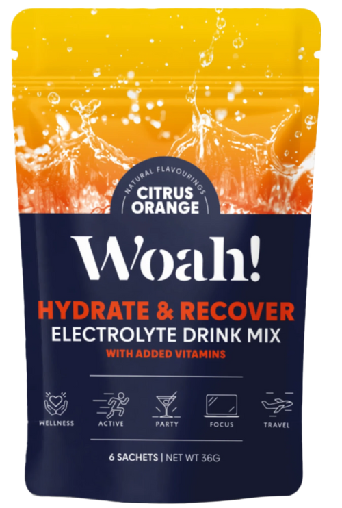 Woah! Citrus Orange Electrolyte Drink Mix - 6 Sachets